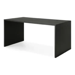 U desk - 160x80 - zwart eiken