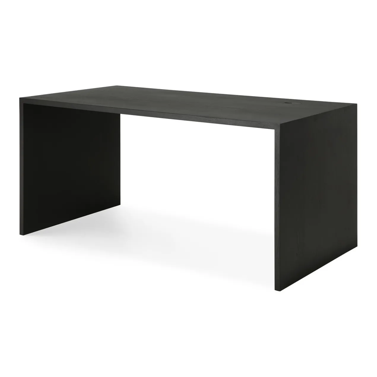 U desk - 160x80 - zwart eiken