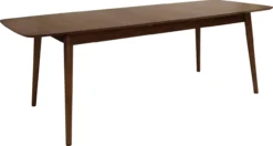 Uitschuifbare houten eettafel walnoot - 180 tot 219 x 90 cm