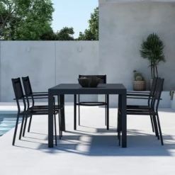 Uitschuifbare tuintafel Grace Zwart