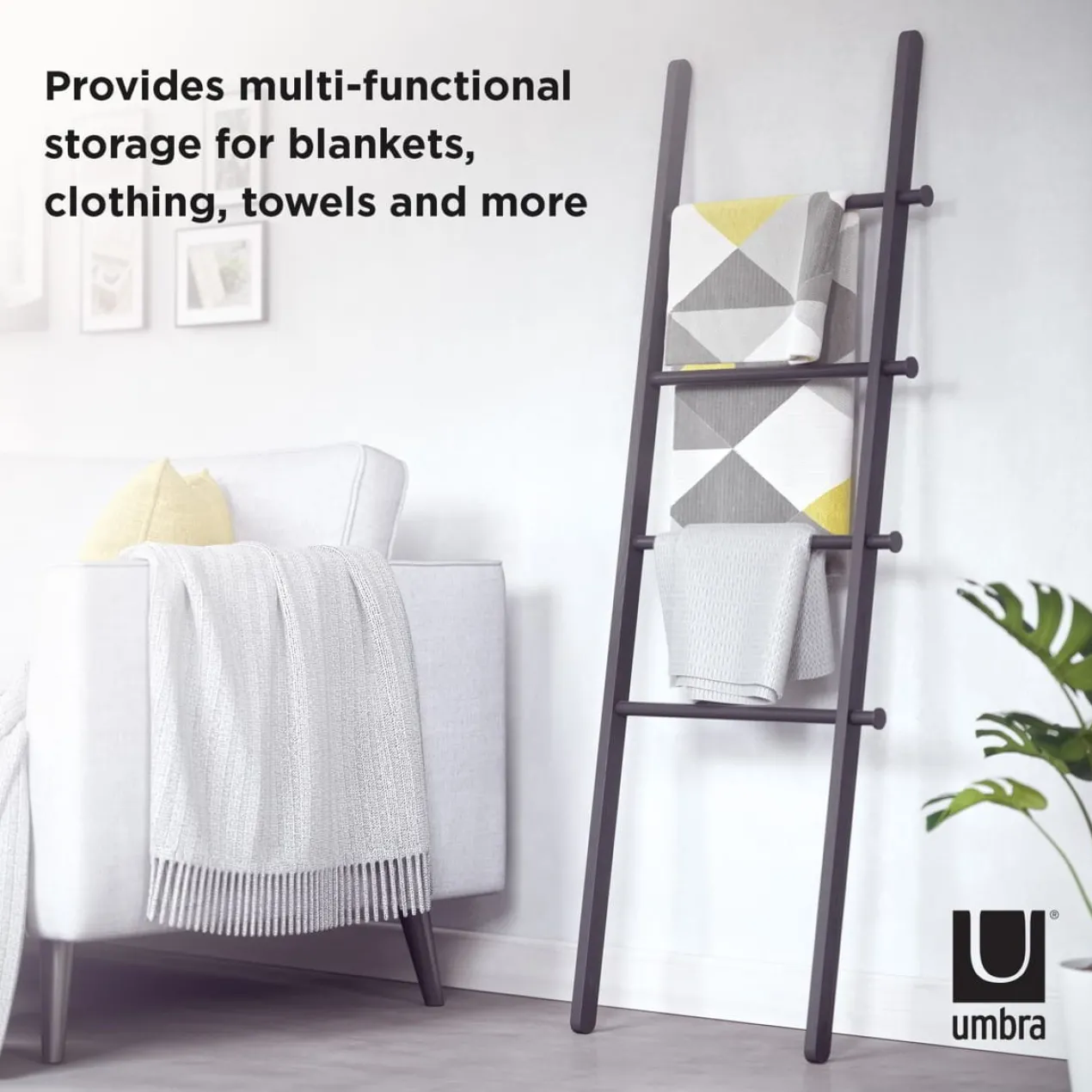 Umbra decoratieve ladder Leana zwart