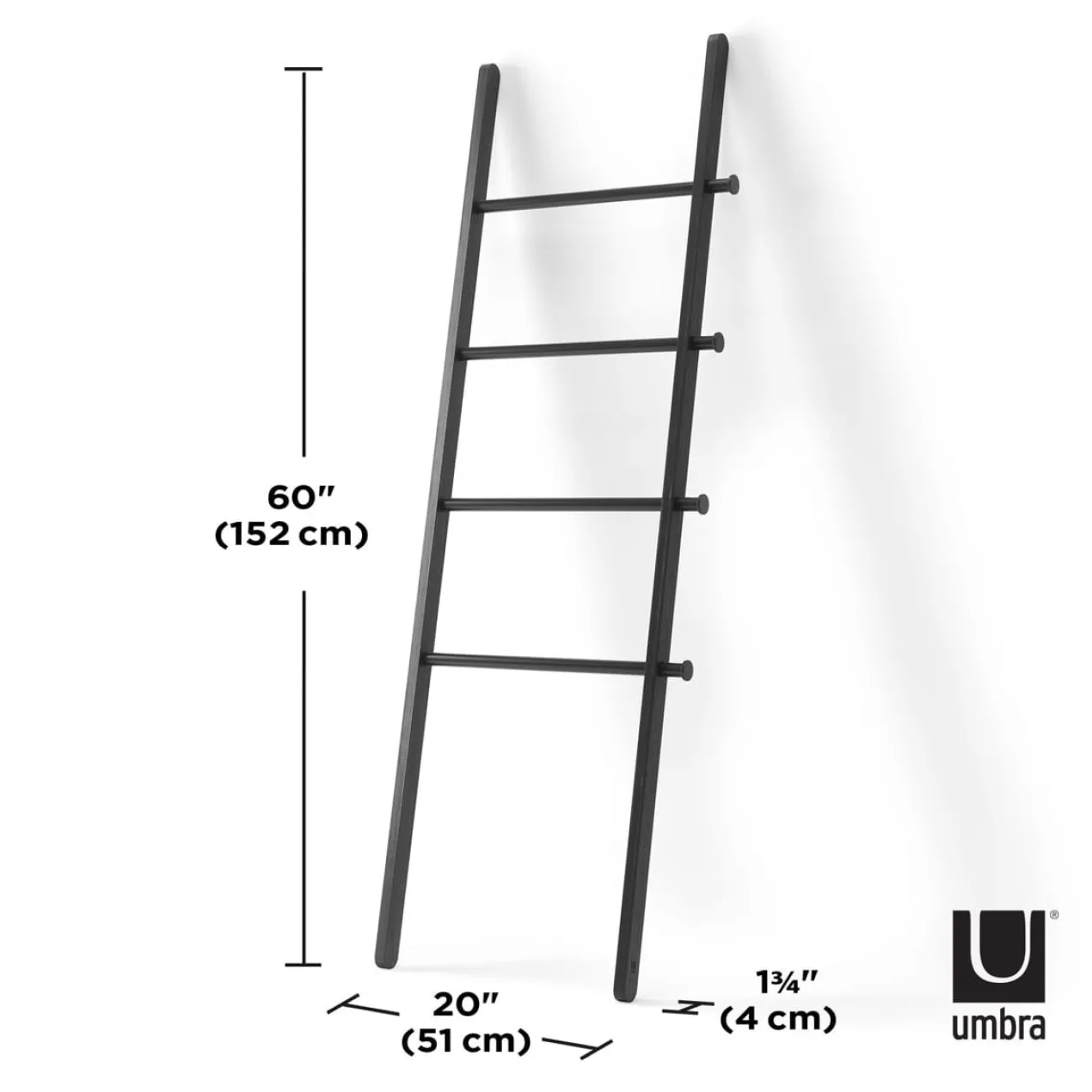 Umbra decoratieve ladder Leana zwart