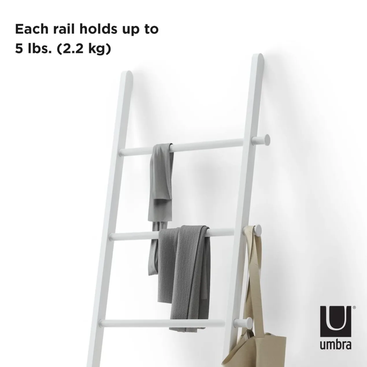 Umbra decoratieve ladder Leana wit