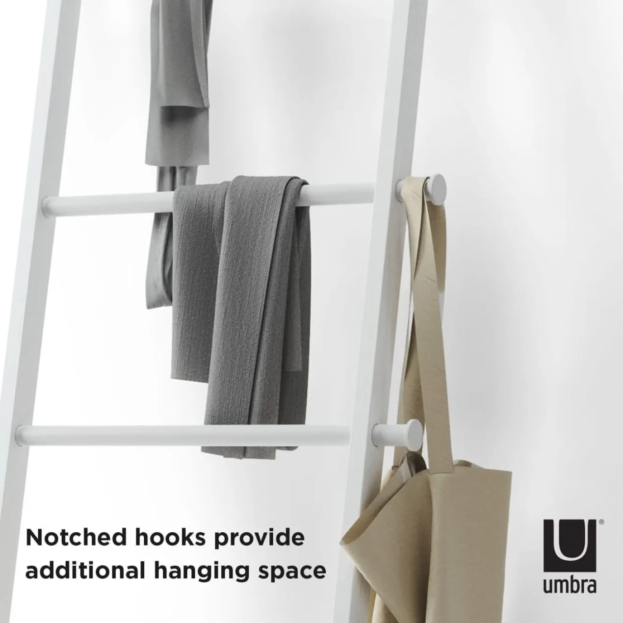 Umbra decoratieve ladder Leana wit