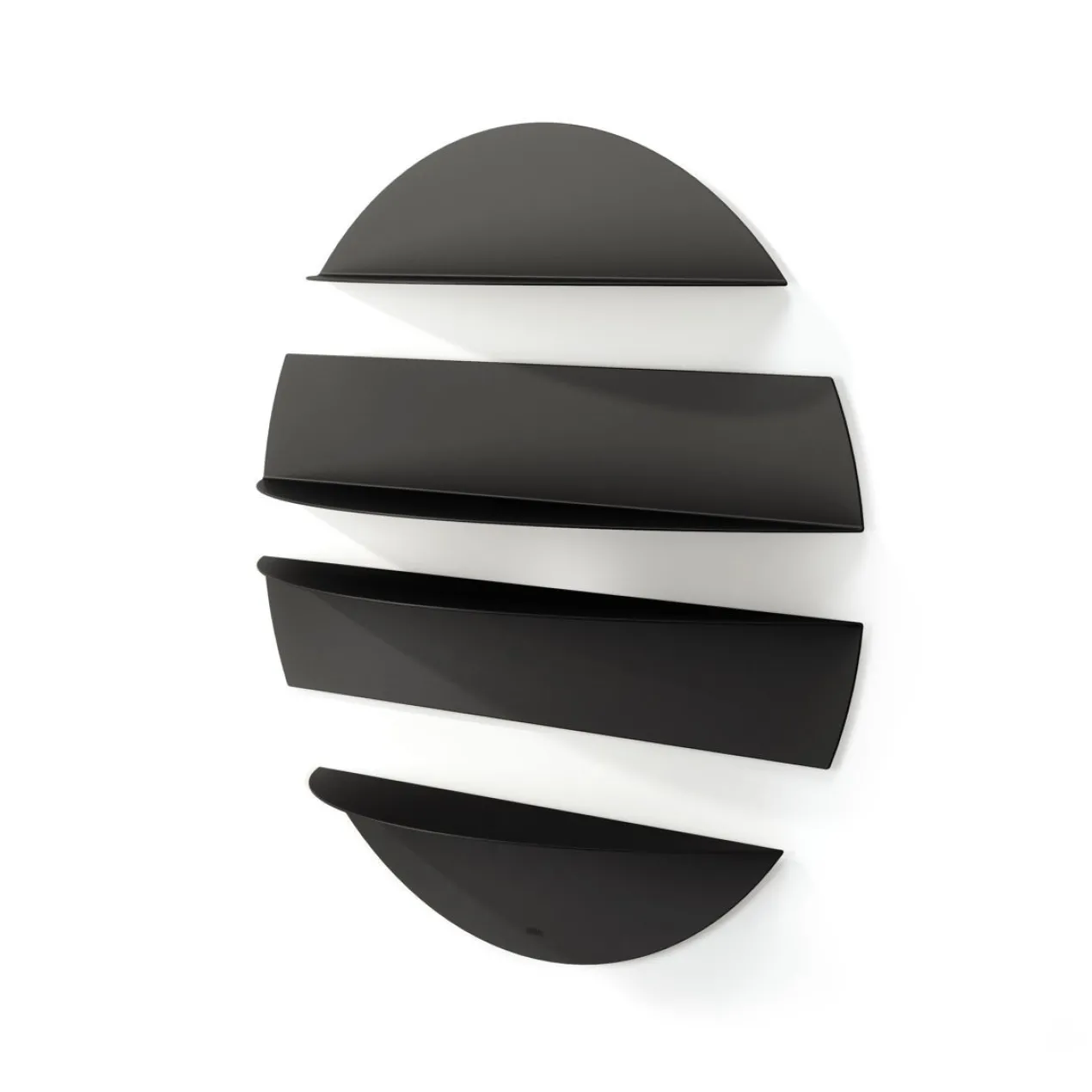 Umbra wandplank Solis rond zwart