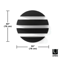 Umbra wandplank Solis rond zwart