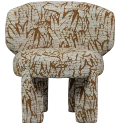 Upke fauteuil met dessin naturel/bruin