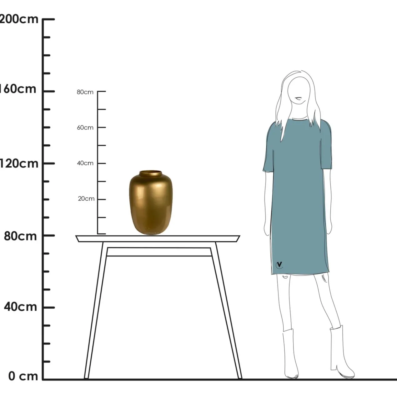 Vaas Artic M Ø25 cm gold