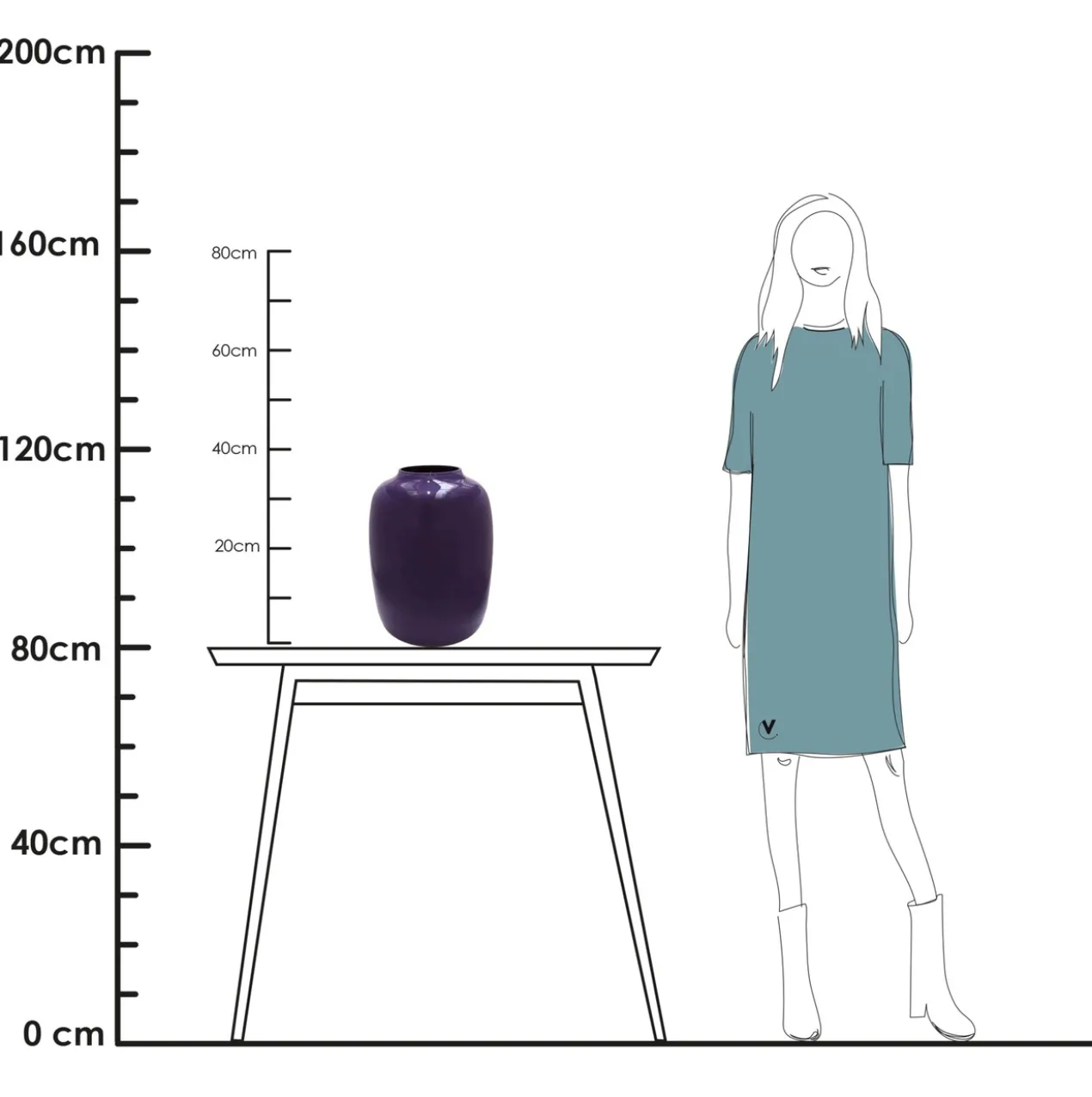Vaas Artic M Ø25 cm purple