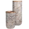 Vaas Hout natural/wit M
