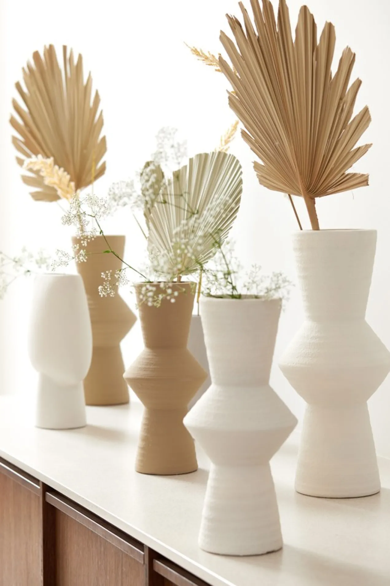 Vaas keramiek creme L