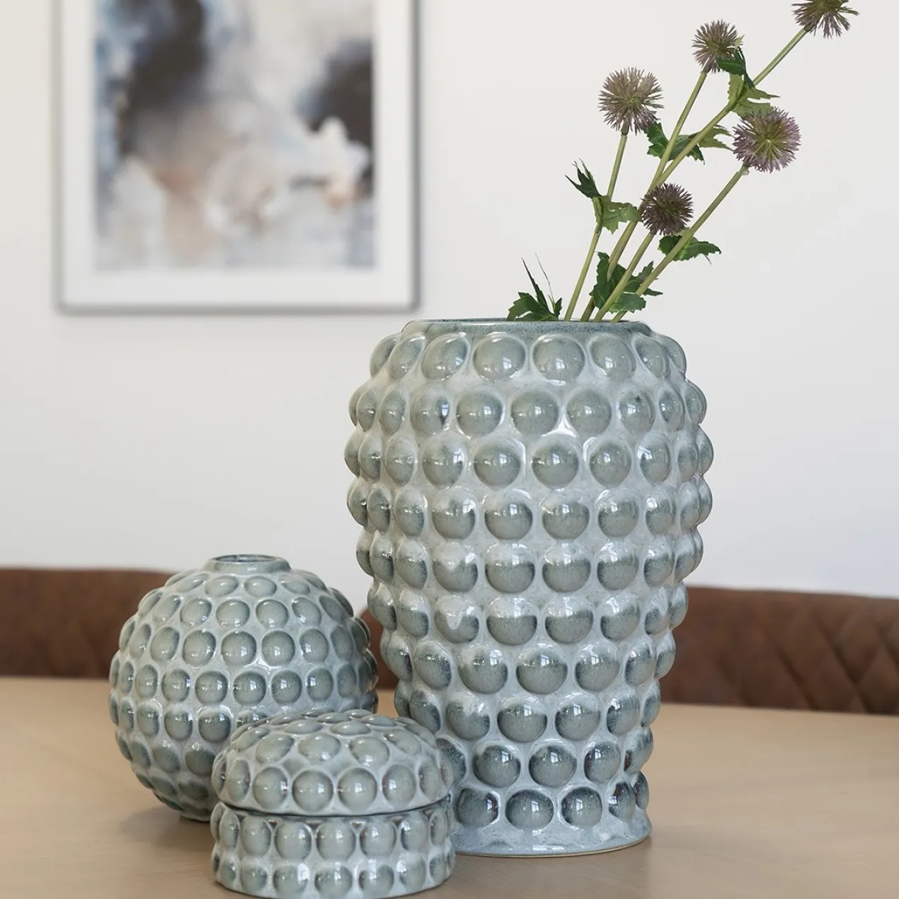 Vaas keramiek Elvia Blauw