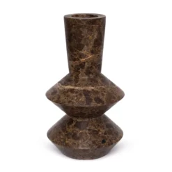 Vaas Rhombus marmer bruin 35 cm