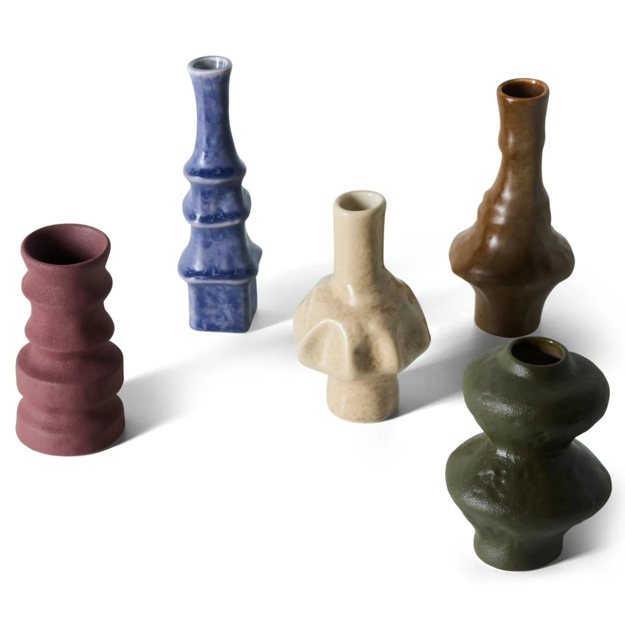 Vaas 70s ceramics palette - set van 5