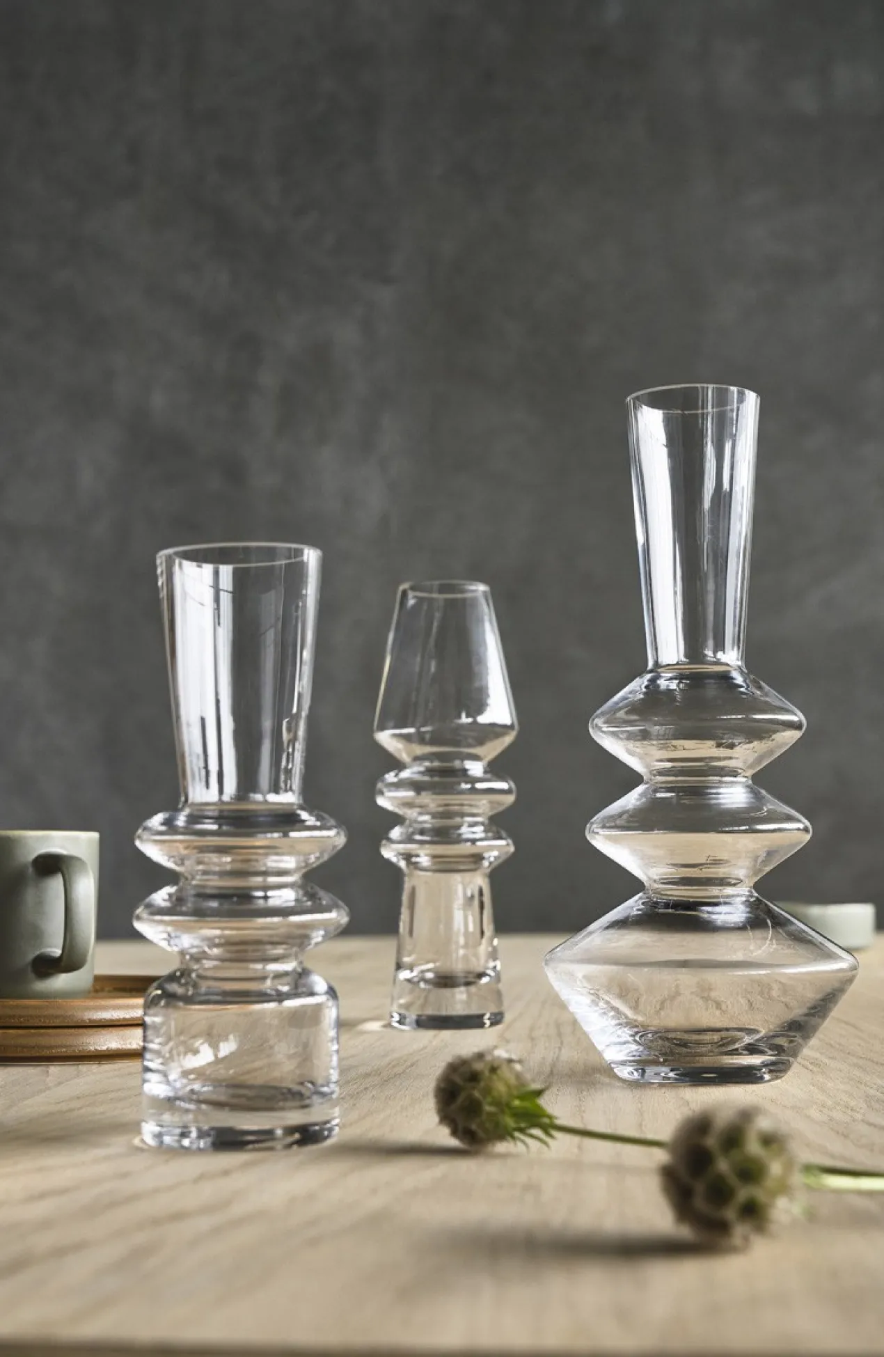 Vaas Trio - 9x25 cm Trio glazen vaas - 9 x 25 cm