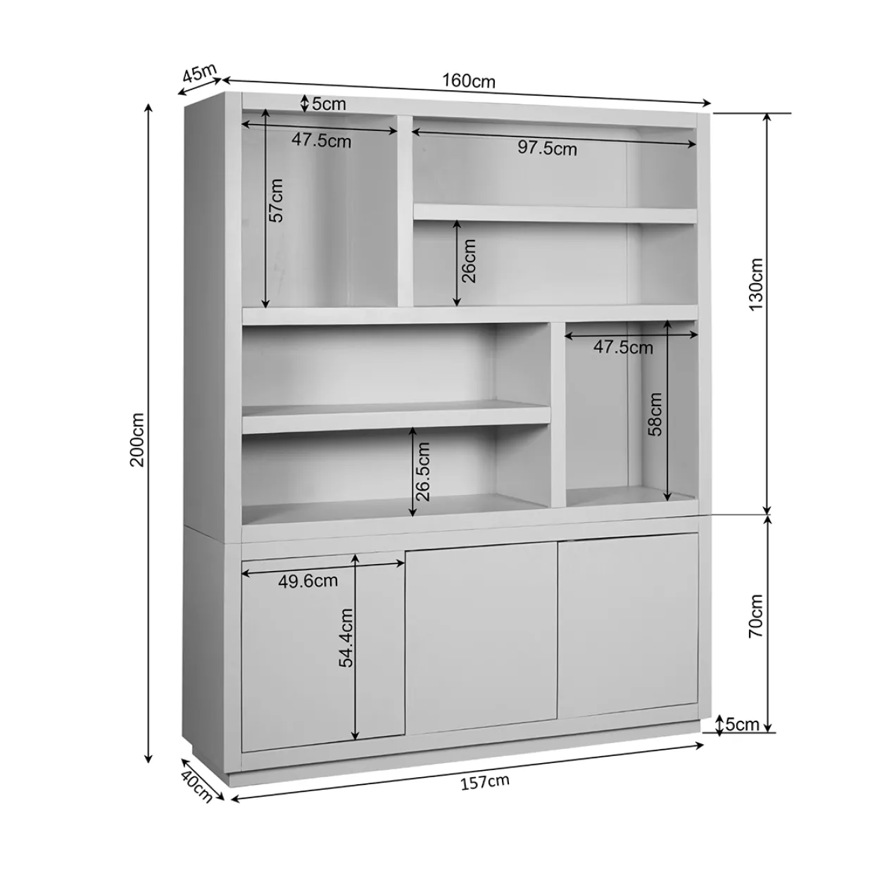 Vakkenkast Balui XL Witzand