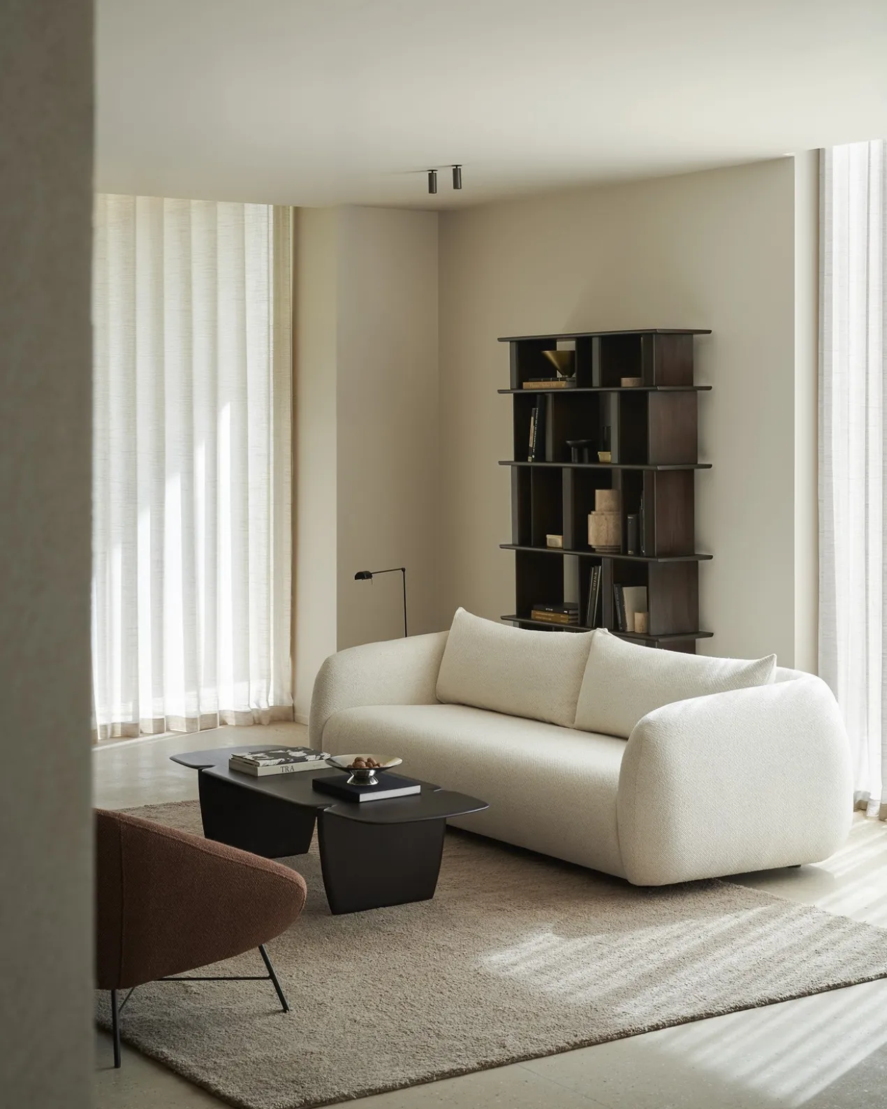 Vakkenkast Block - mahonie espresso - 120x33x207