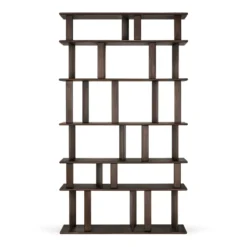 Vakkenkast Block - mahonie espresso - 120x33x207