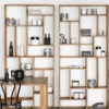 Vakkenkast M Rek - teak onbehandeld - 104x30x219 cm