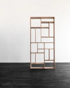 Vakkenkast M Rek - teak onbehandeld - 104x30x219 cm