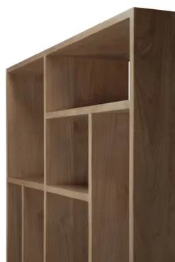 Vakkenkast M Rek - teak onbehandeld - 104x30x219 cm