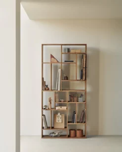 Vakkenkast M Rek - teak onbehandeld - 104x30x219 cm