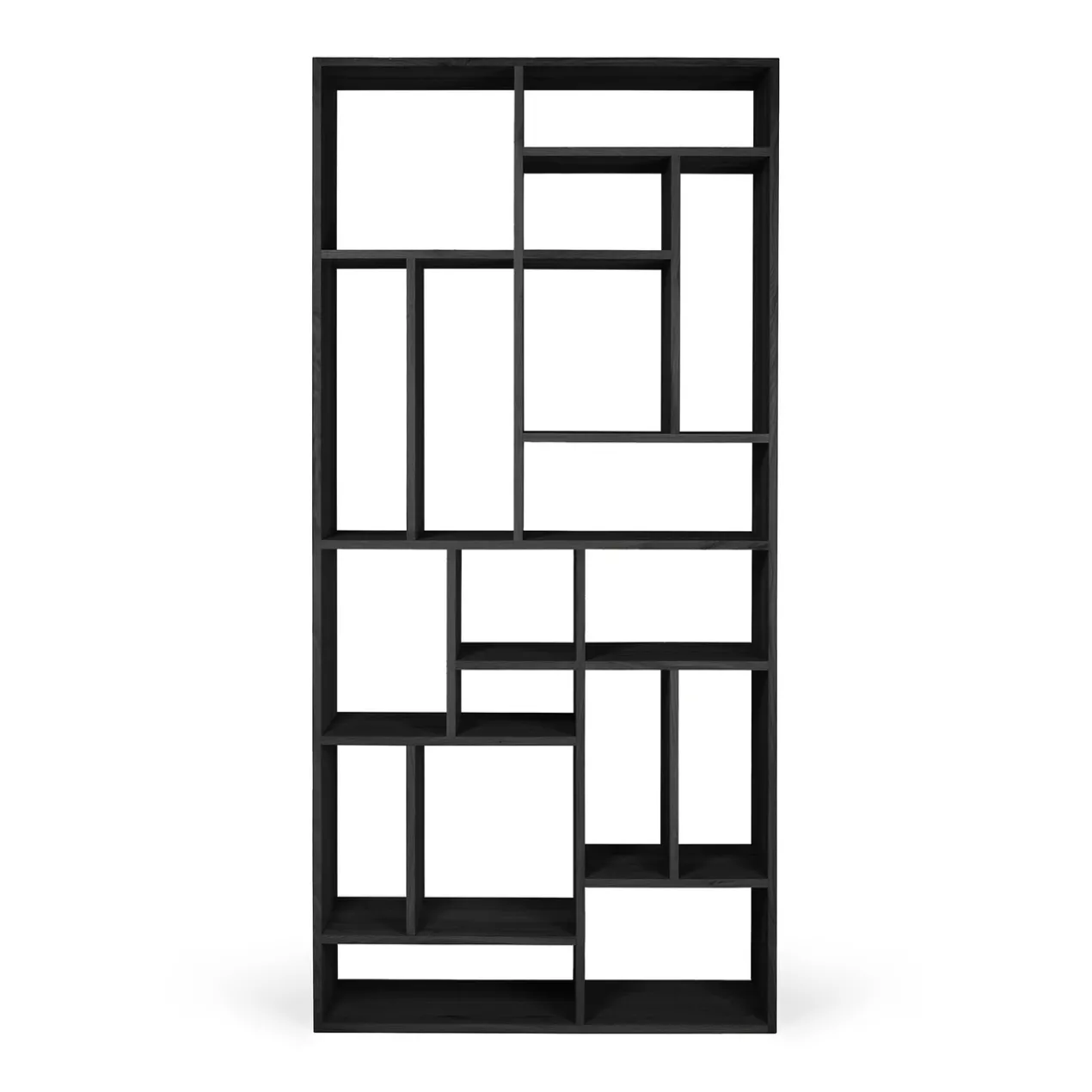 Vakkenkast M Rek - zwart eiken - 104x30x219 cm