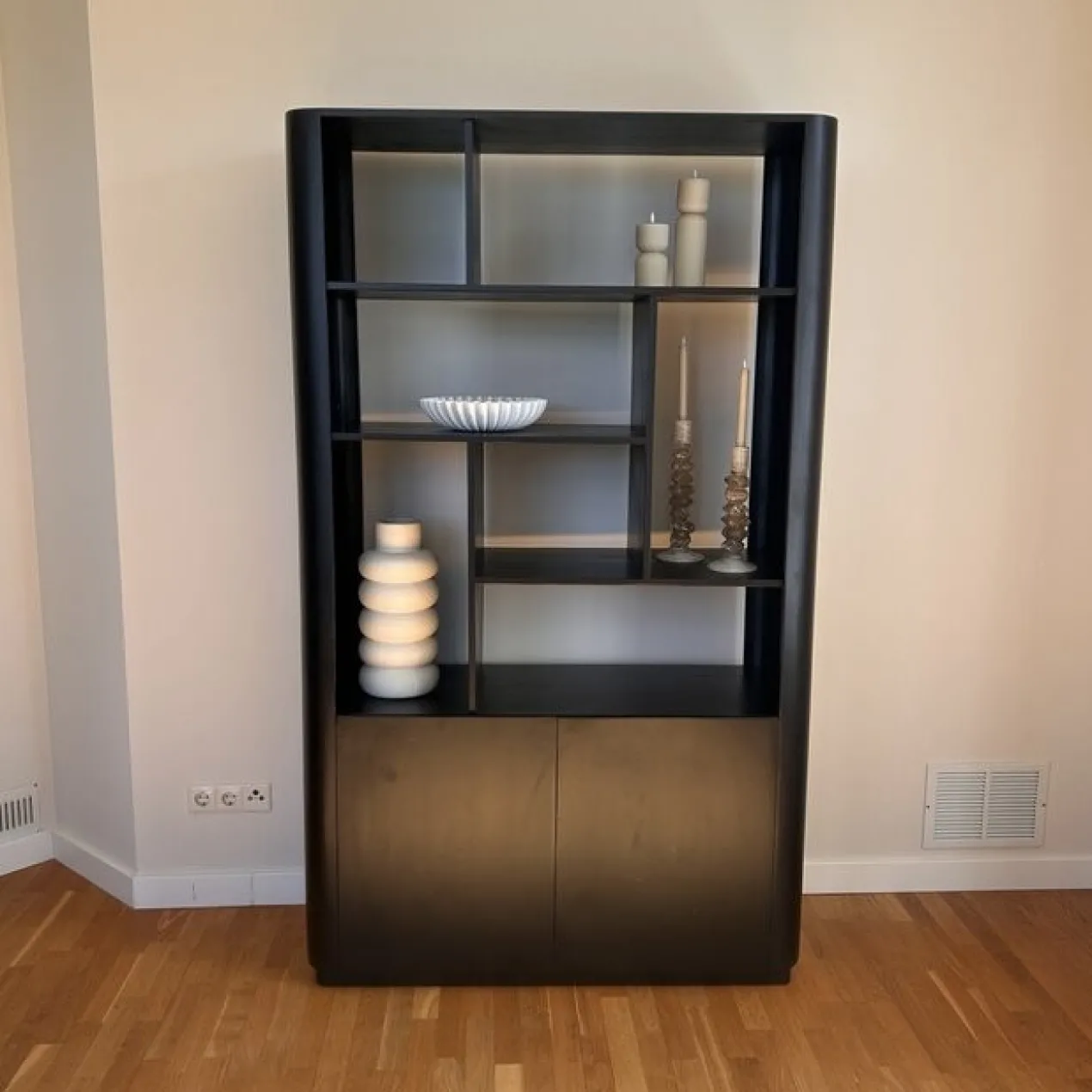 Vakkenkast Ralph 120 cm zwart