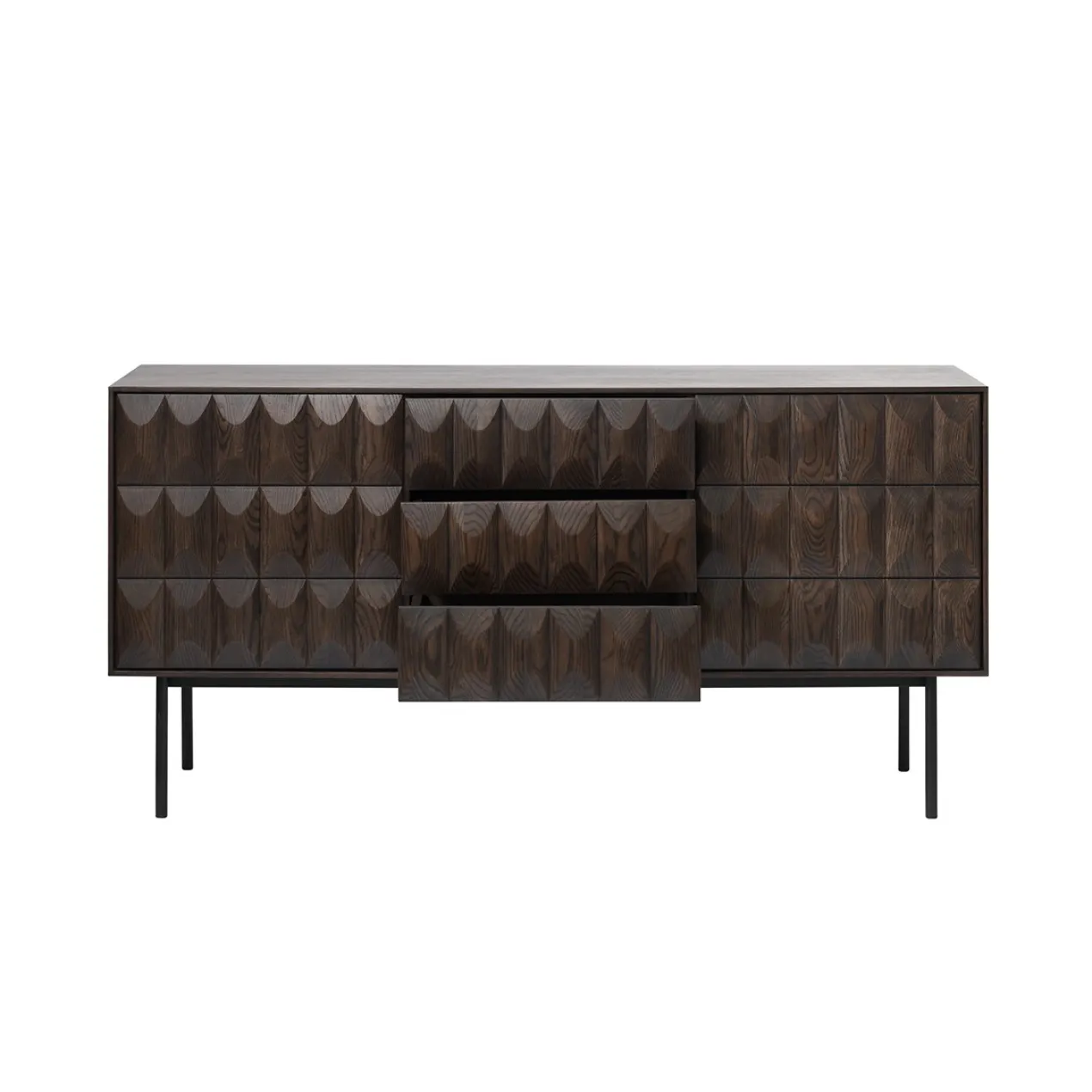 Vanja houten sideboard donkerbruin - 160 x 45 cm