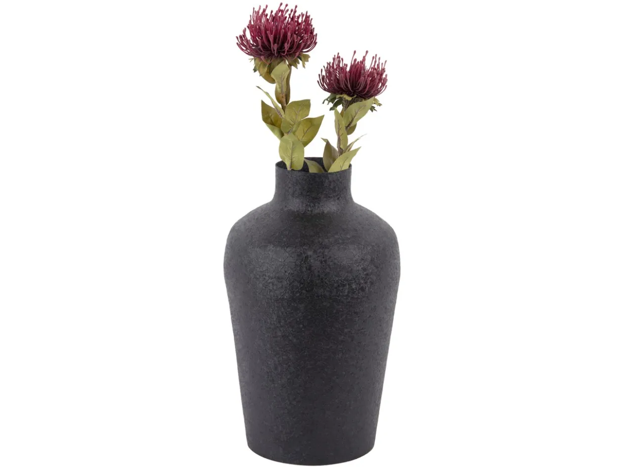 Vase Boaz Bottle iron textured black