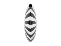 Vase Candy Swirl large enamel black & white