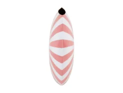 Vase Candy Swirl large enamel flamingo pink & white