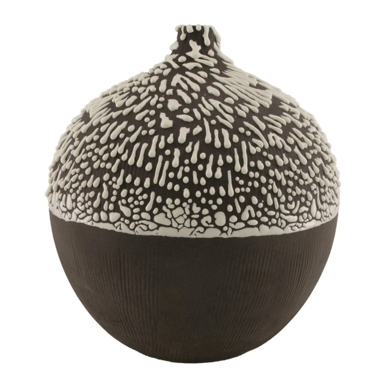 Vase ceramic black white