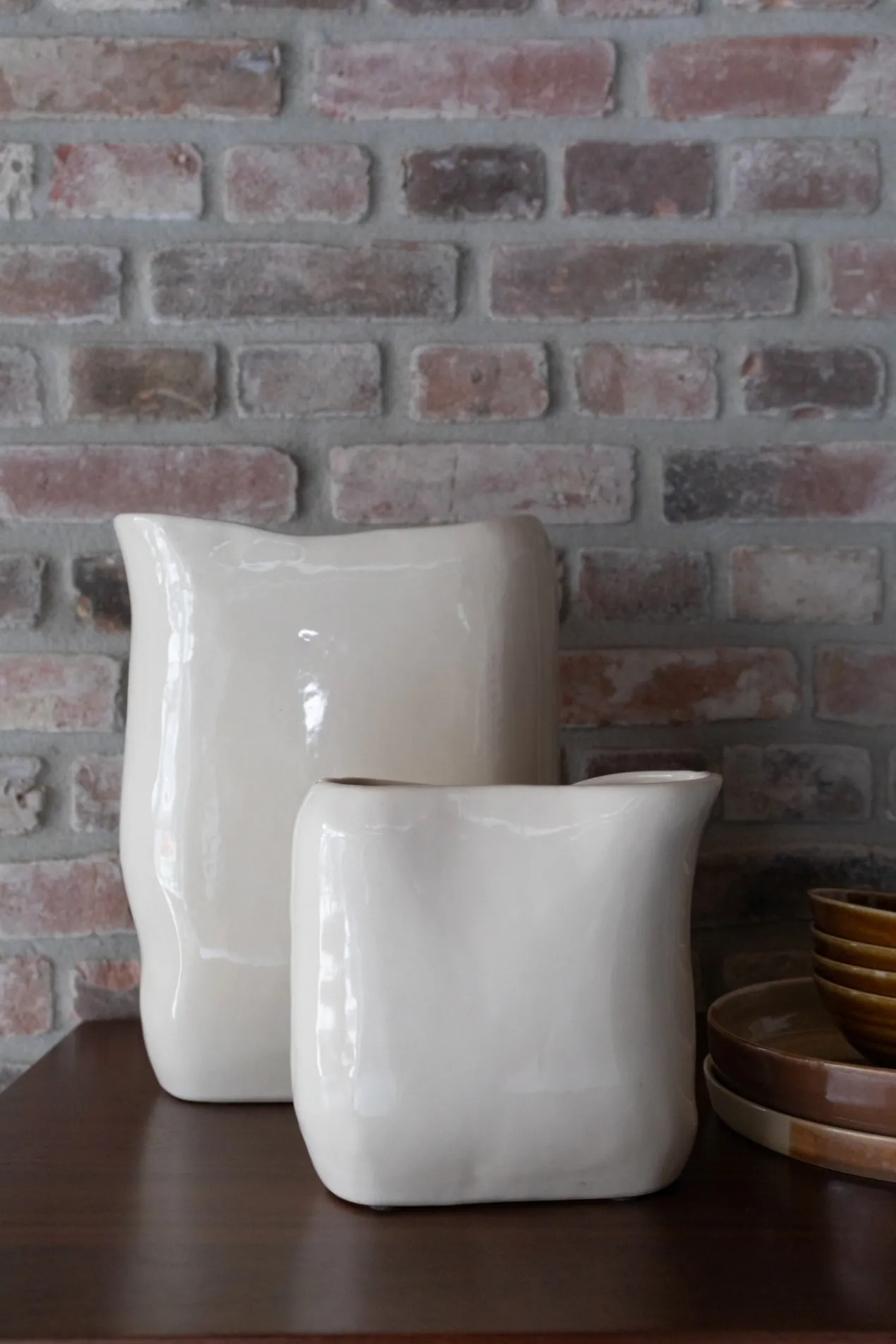Vase edna m beige