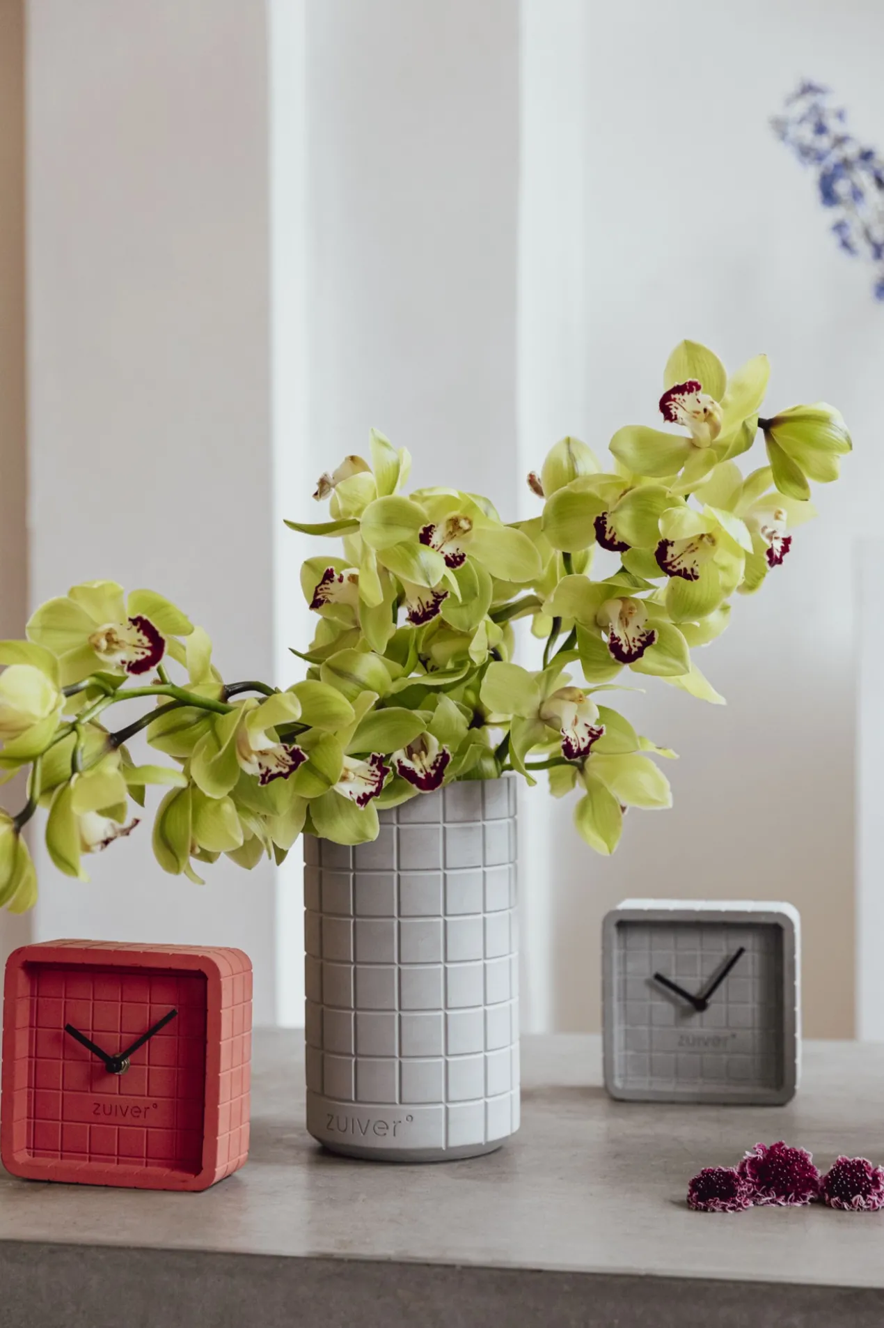 Vase fajen concrete grey