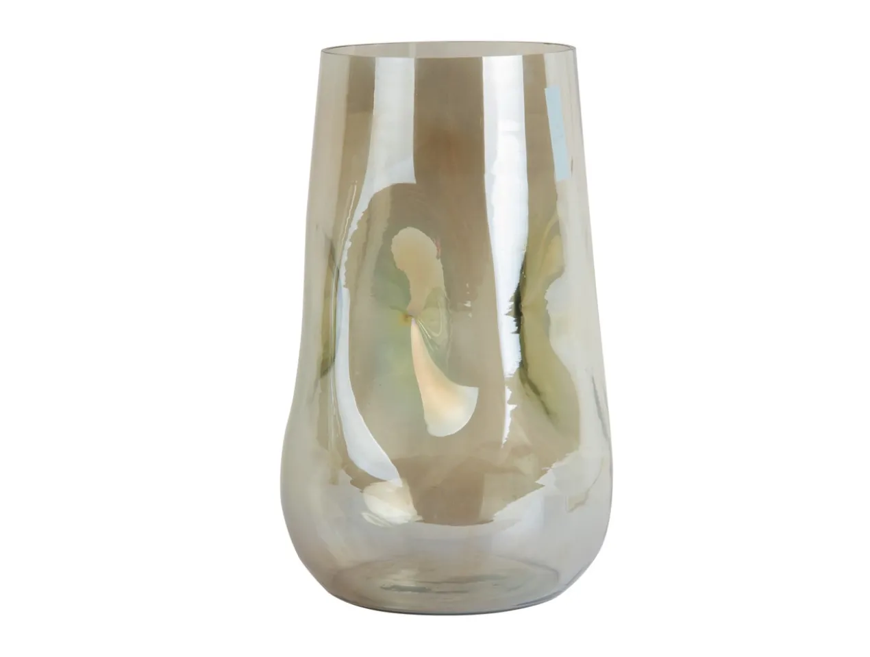 Vase Luster organic large shiny jungle green