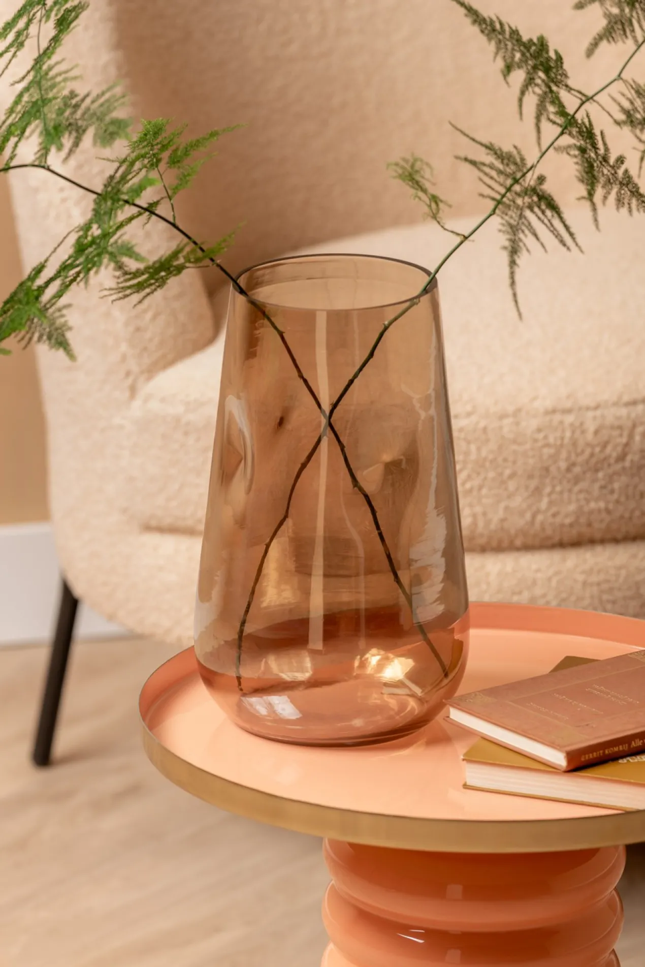 Vase Luster organic large shiny jungle green