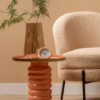 Vase Luster organic large shiny chocolate brown