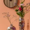 Vase Melange bottle pearly chocolate brown
