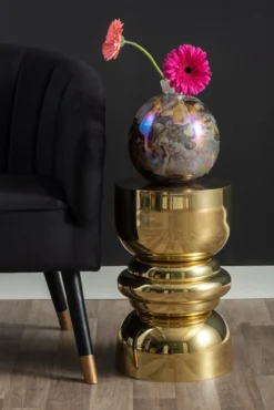 Vase Melange bottle pearly chocolate brown