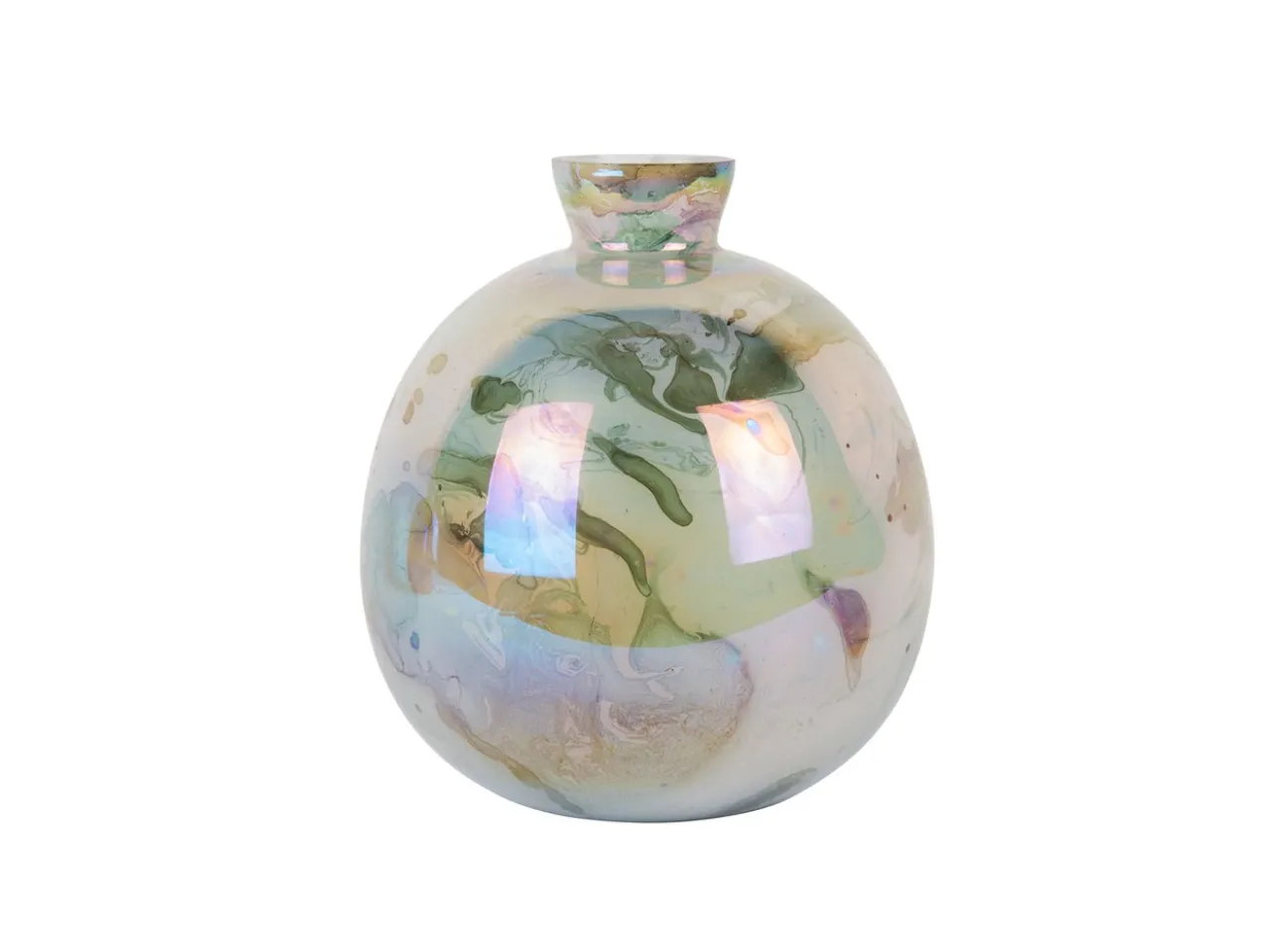 Vase Melange bottle pearly jungle green
