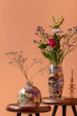 Vase Melange bottle pearly jungle green