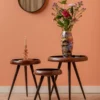 Vase Melange cone pearly chocolate brown