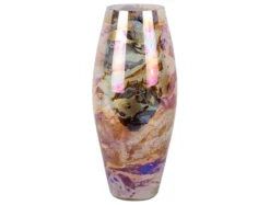 Vase Melange cone pearly chocolate brown
