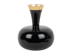 Vase Yara large enamel black
