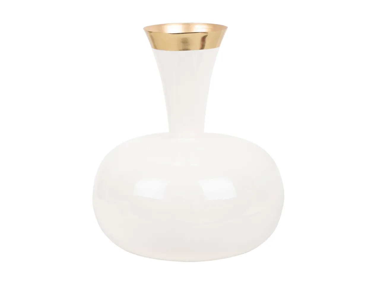 Vase Yara large enamel white