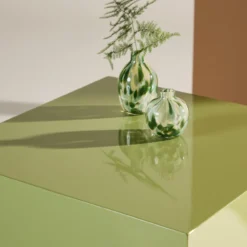 Vierkante bijzettafel Zayn lichtgroen - 40 x 40 cm