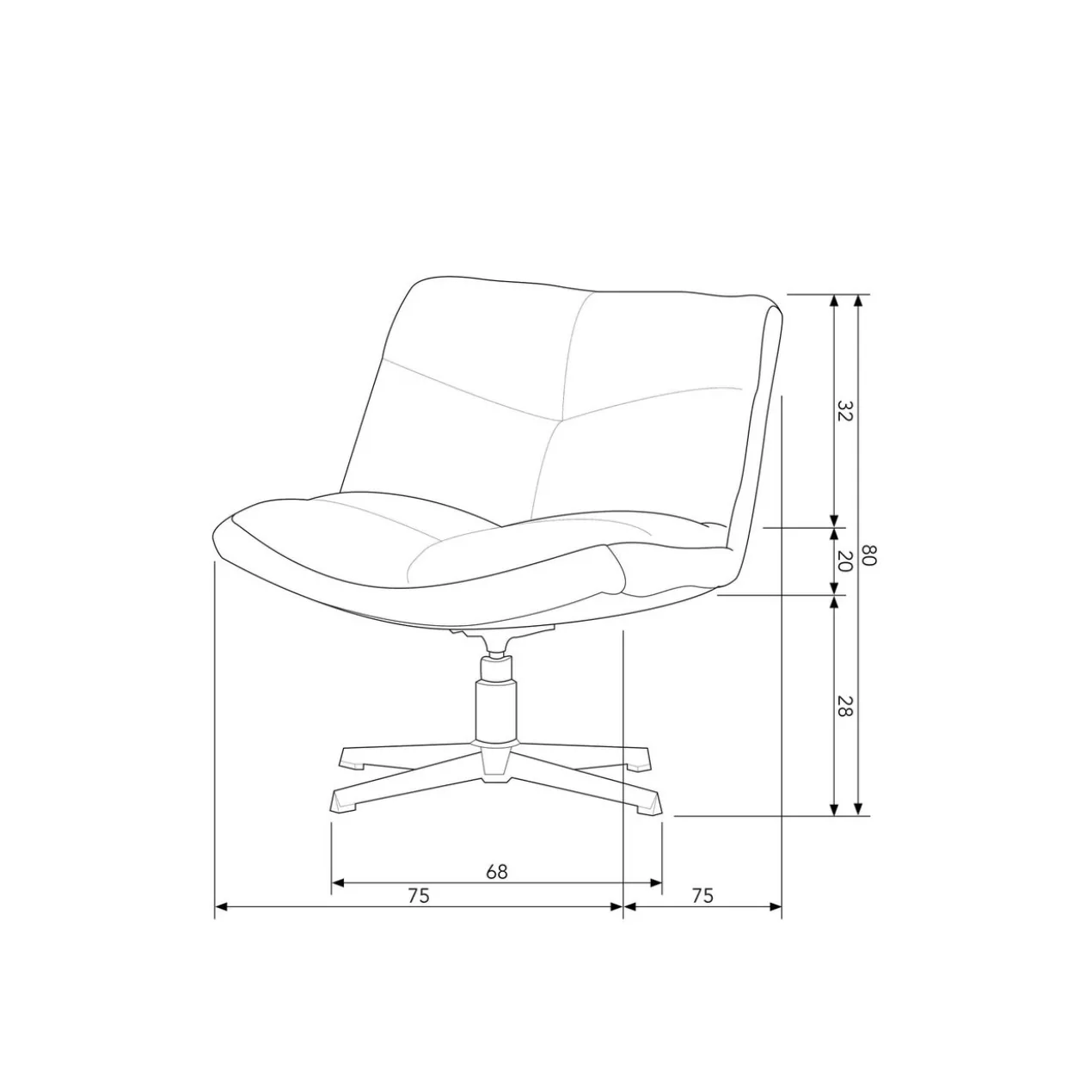 Vinny draaifauteuil boucle zand