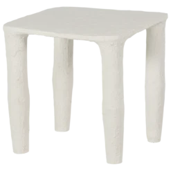 Vion lage bijzettafel papier mache off white