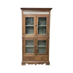 Vitrinekast 4 deurs Glaskast 4Dr 2la 110-40-200 cm